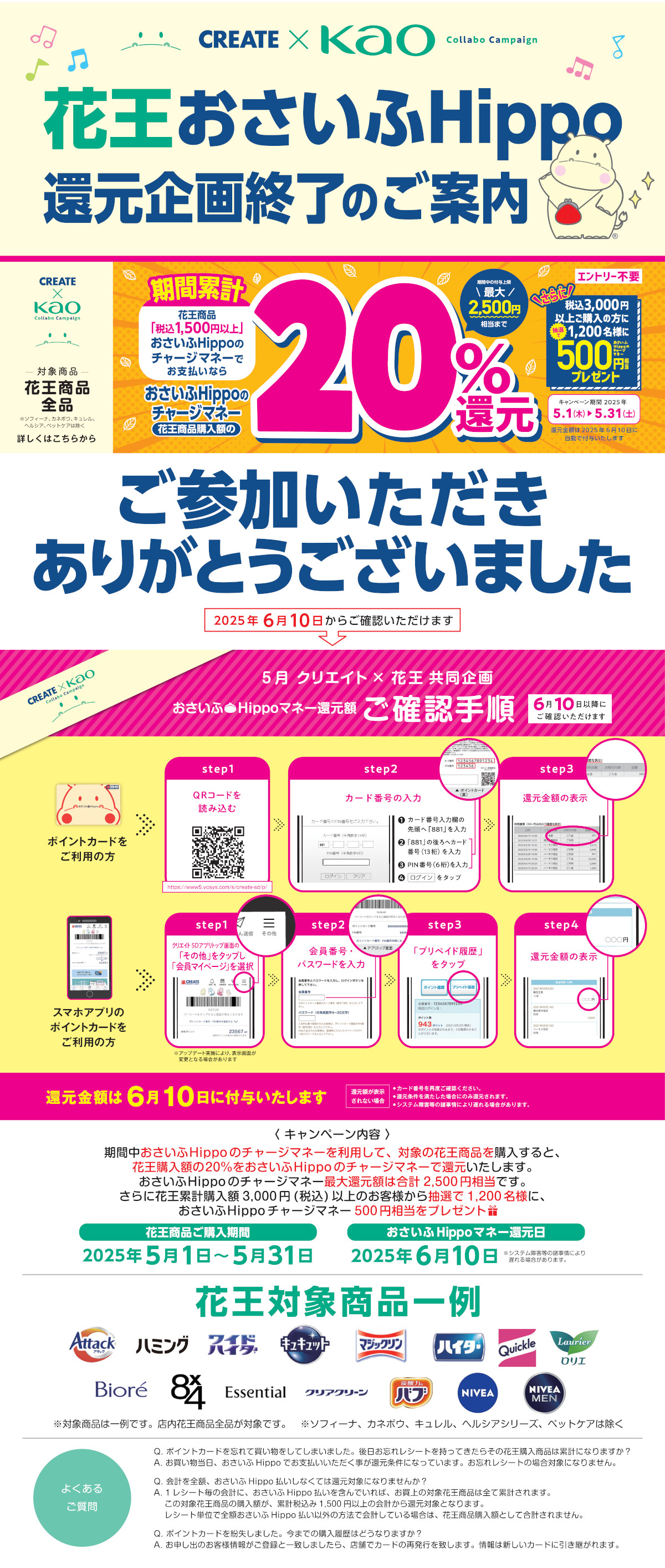 花王おさいふHippo還元企画